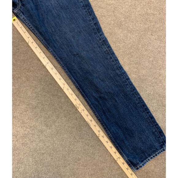 Hollister Jeans Mens 32x30 Slim Straight Mid Rise Button Fly Y2K Dark Denim - Picture 7 of 11